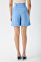 Win Moda Women's Beige High Waist Modal Blend City Boy Shorts with Pockets - 8