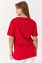 Women's crew neck plain t-shirt - red - 4