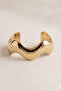 Gold Anti-Tarnish Thick Wavy Lightweight Cuff Bracelet - 4