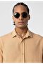 Basic oversize long sleeve linen look shirt - 6
