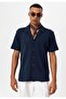 Apaş collar knitted patterned men's shirt - 2