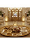 Elegant Glass Footed Heart-Shaped Candle Holder for Romantic and Luxury Table Décor – 11.5 cm - 2