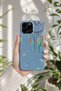 iPhone 12 Pro Compatible Launch Silicone Feather Pattern Shock Absorbing Case Blue
