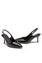 Women's Open Back Line Patterned Buckle Pointed Toe Thin Heeled Evening Dress Shoes 17330 - 5