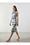 Stand Collar Tie-Dye Dress - 3