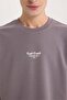 Boxy Fit Crew Neck No-Iron Breathable Printed Short Sleeve Heavy Fabric T-Shirt D5518Ax - 5