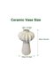 Cream Nordic Style White Color Bohemian Ceramic 25x13 cm Cube Vase Trend for Table Shelf Office Hotel Home Decor - 8