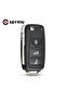 3 Buttons KEYYOU 10PCS Flip Remote Folding Key Shell Case For VW VOLKSWAGEN Tiguan Golf Sagitar Polo