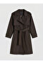 Nevavm Women's Double-Breasted Collared Belted Trench Coat - 5