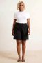 Women's Plus Size Shorts Woven High Waist Wide Leg Ruched Short Length Plain Pattern Finike Stylish - 4