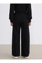 Black Petite Women's Sweatpants with Elastic Waist - 2