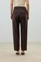 Brown Double Pleated Women's Trousers - 6