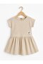 Girl's Waffle Fabric Dress - 2