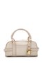 Key Lock Charm Detailed Straw Women's Crossbody Bag Hamburg Cream
