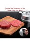 Silk Route - Adjustable Hamburger Patty Maker with 100 Wax Papers: Cast Aluminum Patty Press for BBQ Grill - 4