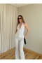 White Polka Dot Bustier Trouser Set - 7350 - 4