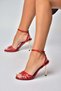 Y820016408 Red Patent Leather Thin Heeled Women's Evening Dress Shoes - 3