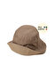 Flat Hat |   Light Brown Gabardine Bucket Fisherman Hat - Minimalist, Without Logo and Text - 2