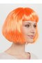 Orange Color Party Wig with Straight Hair - 4