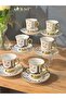 Como Soul 6-Person Porcelain Turkish Coffee Cup Set - 90 ml - 2