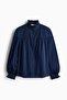 Pintucked cotton-blend blouse - 4