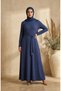 Bürümcük Fabric Belted Dress 0509-05 Indigo