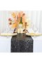 Silk Route Sequin Table Runner 12x72 inch Glitter Fabric Table Linens Runner Fabric Decorations for Holiday Wedding Birthday Outdoor Party Decor(Black) - 2