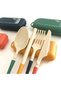 Silk Route - Portable Wheat Straw Travel Utensil Set with Case: 4 Sets Reusable Cutlery for Kids, Adults - 3