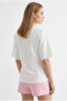 Women's White Modal Buttoned Blouse with Waist Detail and Stitching Blz-19003373 - 5