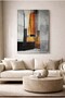 Modern Decorative Tempered Glass Table with Tile and Anthracite Gray Design - Business, Home and School Table - 2