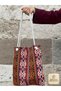 Ethnic Patterned Tapestry Fabric Woven Bag - 2