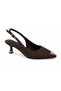 Ultra Comfortable and Soft Women's Open-Back Shoes with Toe Pad Detail and Short Heel - 3