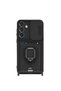 Samsung Galaxy S25 Plus Case Zuma Silicone with Business Card and Ring - Black