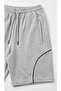 Men's Regular Fit Shorts with Front Piping Detail and Zippered Pockets - 3