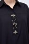 Women's Shirt Collar Tunic with Stone Accessories 10774 - 3