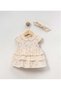 Baby Girl Floral Patterned Ruffle 100% Cotton Dress with Headband - 3