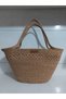 Beach Bag Made of Jute Cord, Handcrafted, Straw Color Patterned - 3