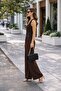 V Buckle Pocket Detail Belted Jumpsuit - Bitter Brown Bitter Brown - 2