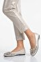 Gray Stone Embroidered Women's Ballerinas