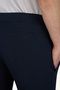 Men's Regular Waist Cotton Straight-Leg Navy Blue Sweatpants - 3