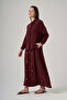 Tunic Skirt Gold Stone Detailed Set 1087 Plum - 3