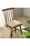 4 Pack Velvet Soft Chair Pads with Ties, Seat Cushion, Dining, Indoor/Outdoor, Beige-40x40cm - 3