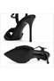 Women's Thin Heeled Ankle Strap Evening Dress Shoes with Stone Detail, Stylish Evening & Special Occasion Heeled Shoes - 4