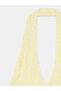 32690 Halter Neck Lace Detailed Top-Light Yellow - 7