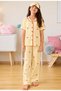 Girl's Cotton Cherry Print Sleep Band Summer Short-Sleeved Pajama Set