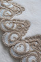 Gold 2-Piece French Lace Luxury Bath Mat Non-Slip Dowry Oval Bath Mat Set Lauris - 7