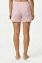 Women's Striped Oysho Shorts-Striped Pink - 2