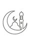 Eid T-Shirt - Moonlit Mosque Outline Embroidered Design, Premium Polycotton, Breathable Unisex Festive Wear for Men & Women - 5