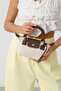 Women's Linen Zippered Shoulder Bag Grand - Brown - 3