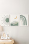 Laminated Framed Pvc Protected Uv Printed 3-Piece Baby Kids Room Wall Painting – Modern & Stylish Wall Decor
